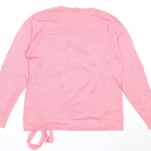 Esprit Womens Pink Round Neck  Acrylic Pullover Jumper Size S