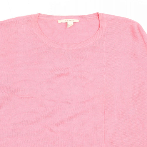 Esprit Womens Pink Round Neck  Acrylic Pullover Jumper Size S