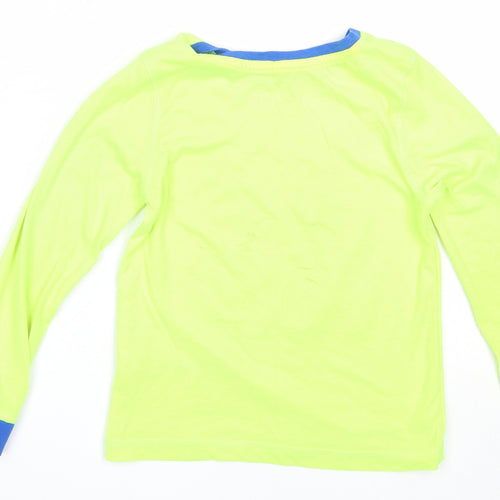 George Boys Green  Polyester Basic T-Shirt Size 5-6 Years Round Neck