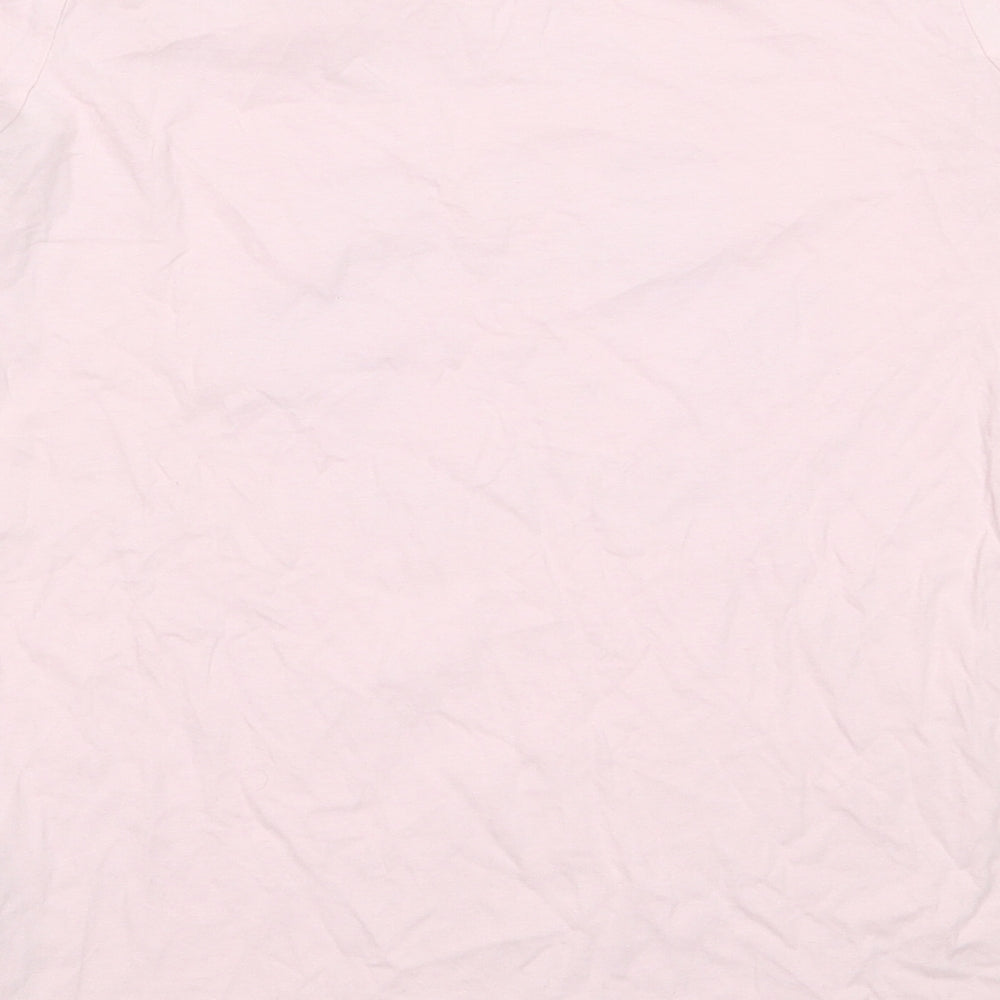 Primark Girls Pink  Cotton Basic T-Shirt Size 13-14 Years Round Neck