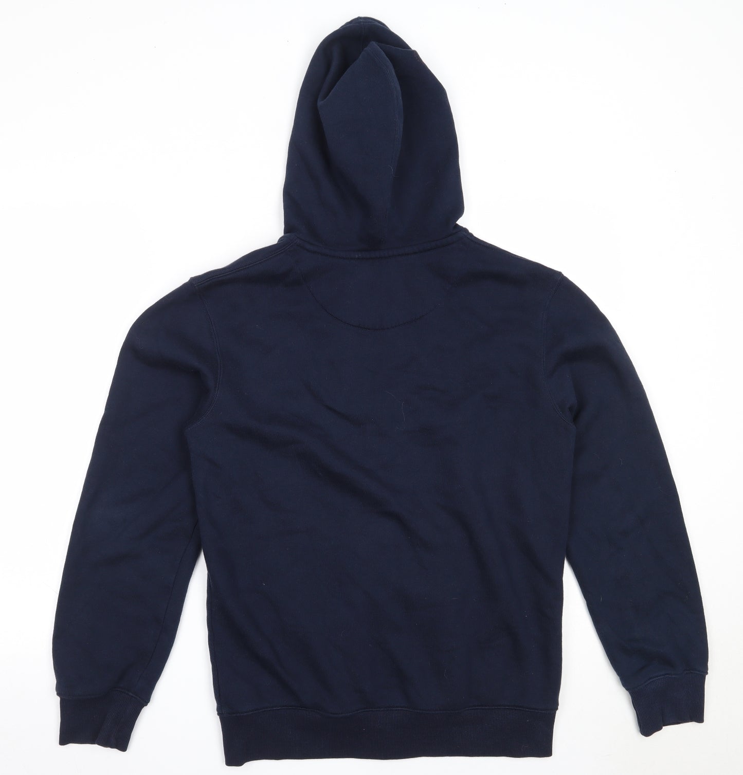 Easy Mens Blue  Cotton Full Zip Hoodie Size S