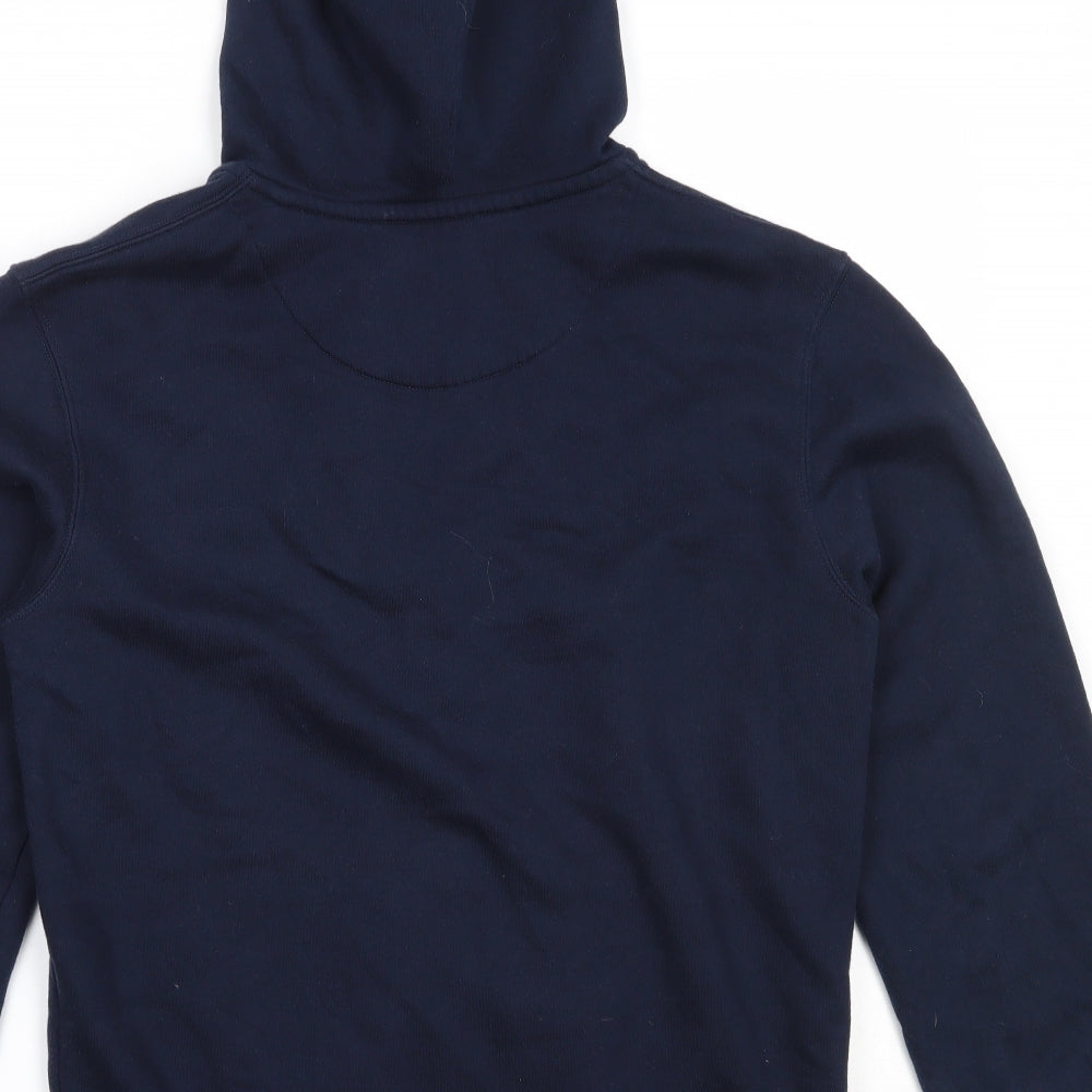 Easy Mens Blue  Cotton Full Zip Hoodie Size S