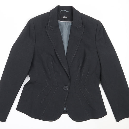 Marks and Spencer Womens Grey  Polyester Jacket Blazer Size 14
