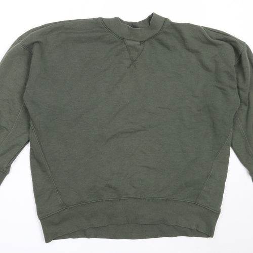 New Look Womens Green  Cotton Pullover Sweatshirt Size 8