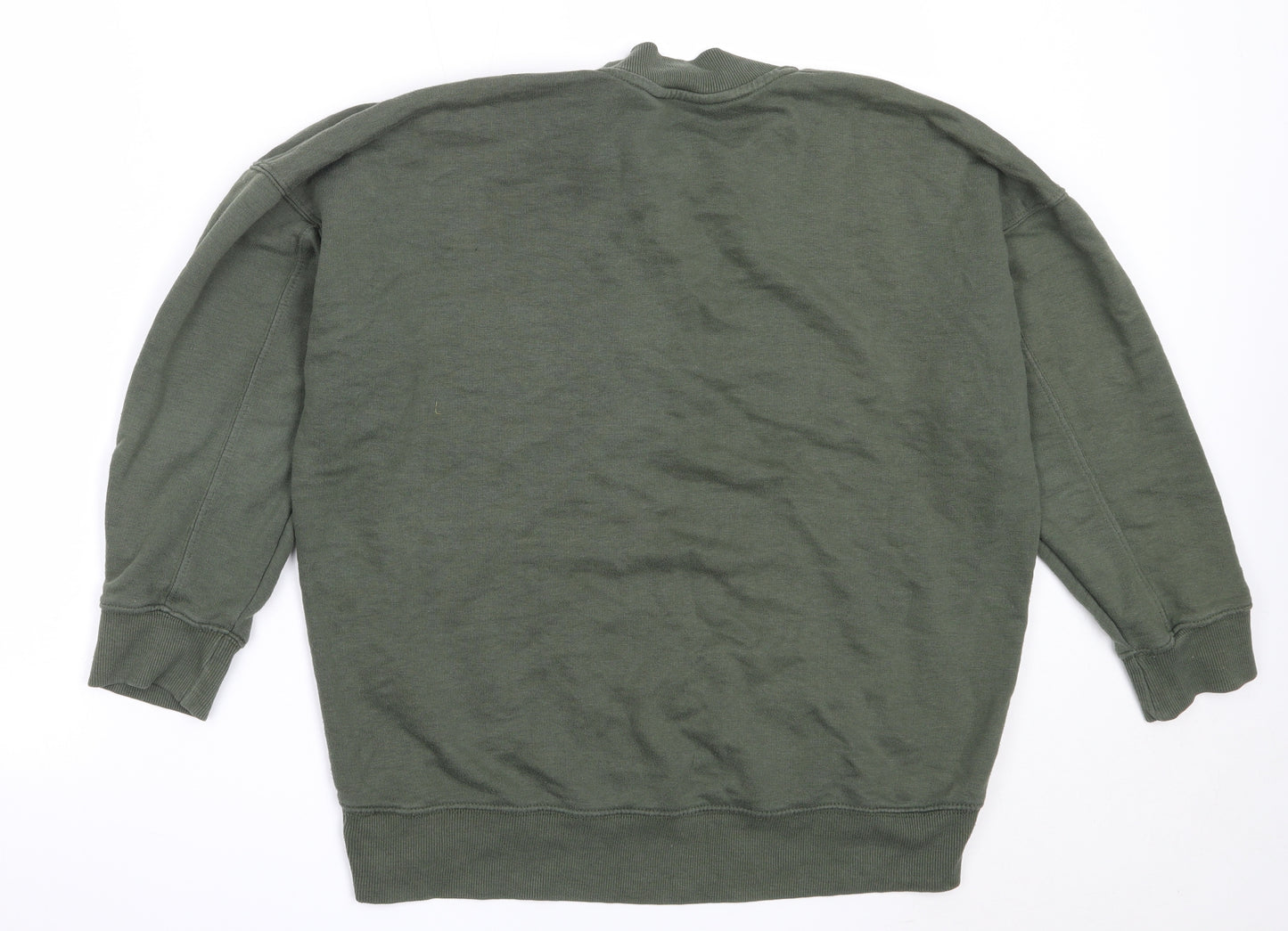 New Look Womens Green  Cotton Pullover Sweatshirt Size 8