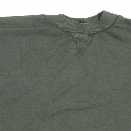 New Look Womens Green  Cotton Pullover Sweatshirt Size 8
