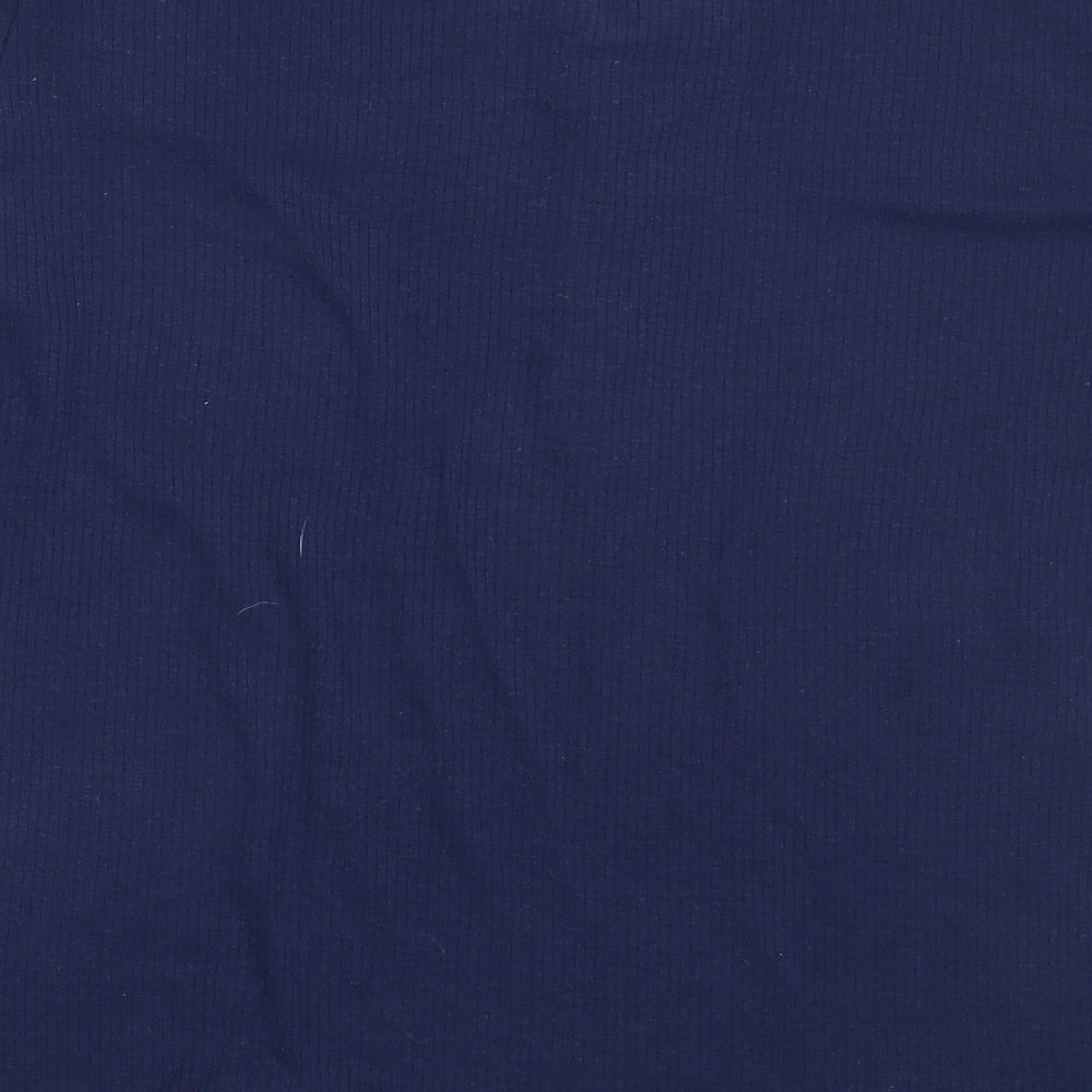 Primark Womens Blue Solid Polyester Top Pyjama Top Size L