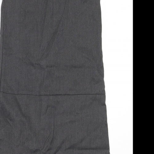 Lily & Dan Girls Grey  Polyester Pinafore/Dungaree Dress  Size 11-12 Years  Round Neck  - school