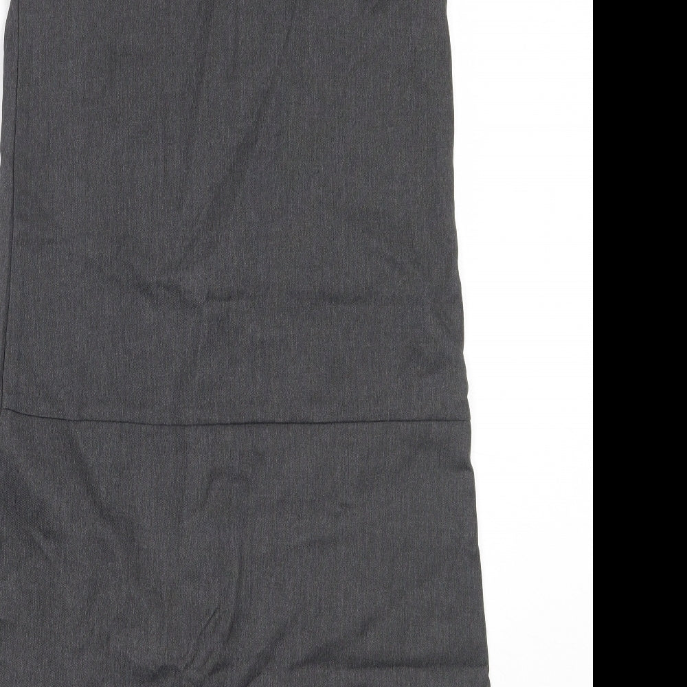 Lily & Dan Girls Grey  Polyester Pinafore/Dungaree Dress  Size 11-12 Years  Round Neck  - school