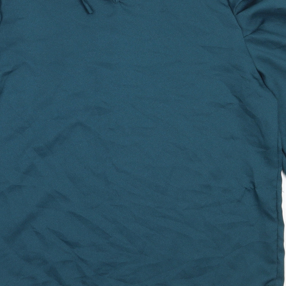 SheIn Womens Blue  Polyester Basic Blouse Size M Round Neck