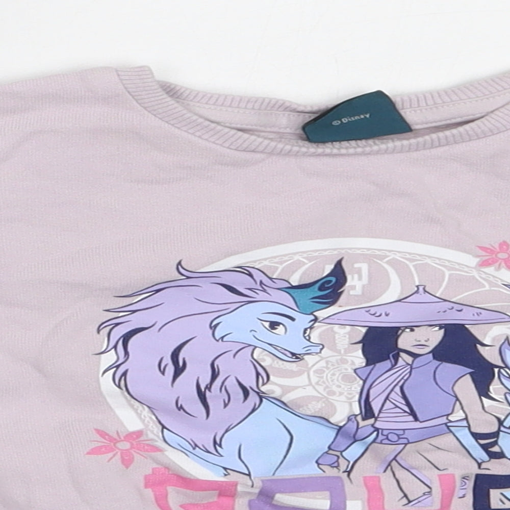 George Girls Purple  Cotton Pullover Sweatshirt Size 2-3 Years   - disney