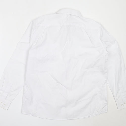 Matalan Boys White  Polyester Basic Button-Up Size 16 Years Collared  - school