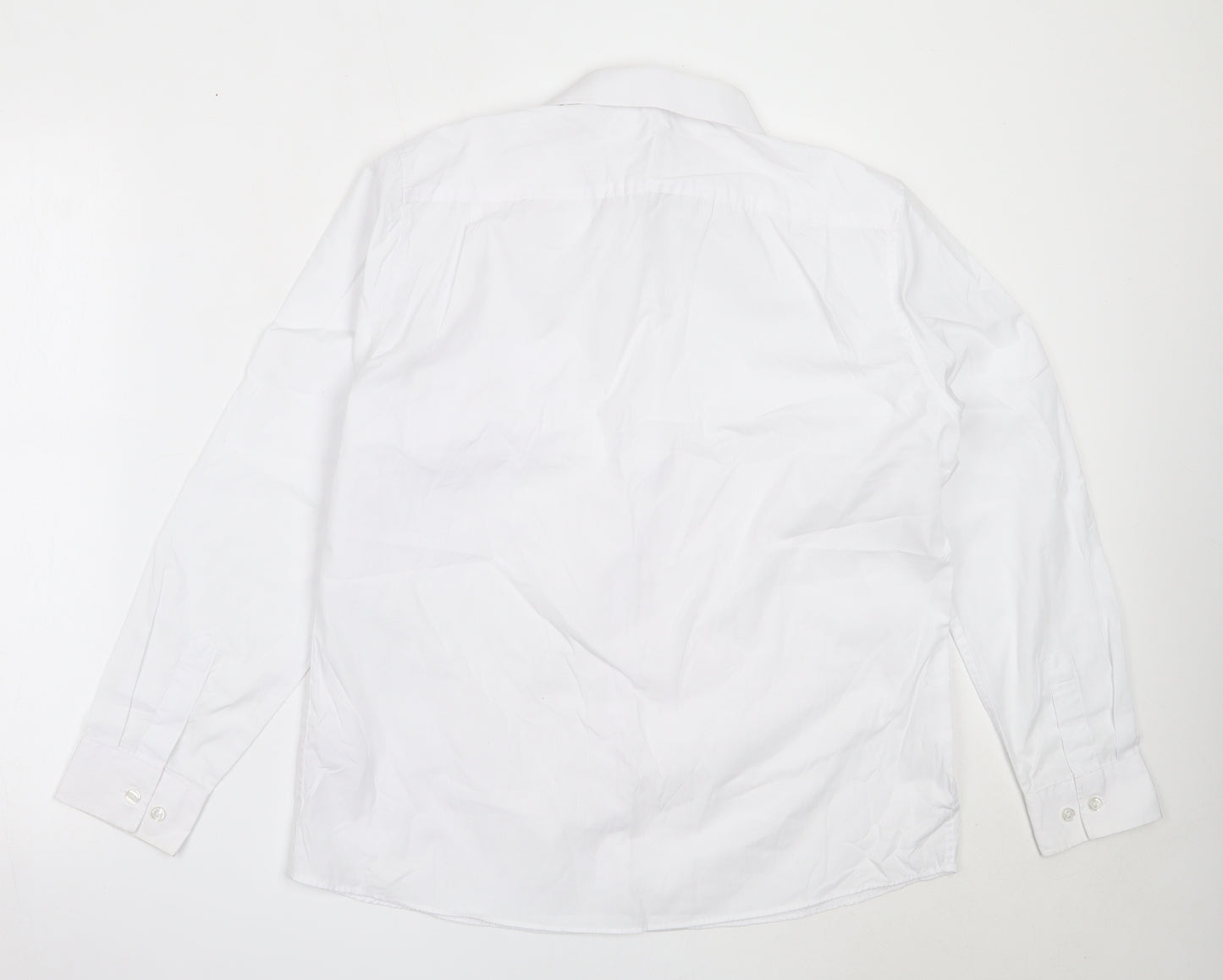 Matalan Boys White  Polyester Basic Button-Up Size 16 Years Collared  - school