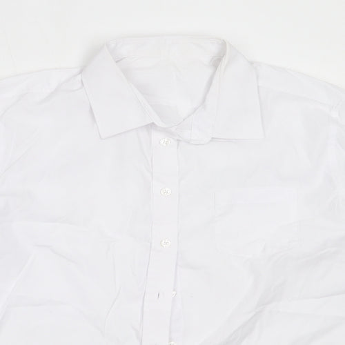 Matalan Boys White  Polyester Basic Button-Up Size 16 Years Collared  - school