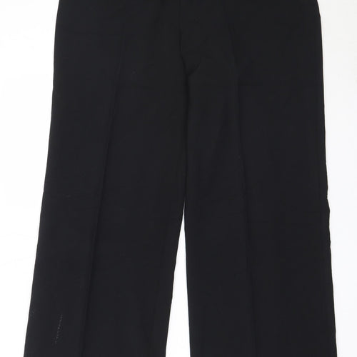 Marks and Spencer Womens Black  Polyester Trousers  Size 14 L30 in Regular