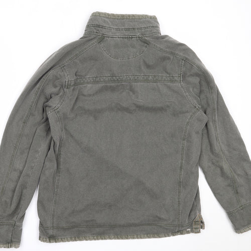 Regatta Mens Green  Cotton Henley Sweatshirt Size M