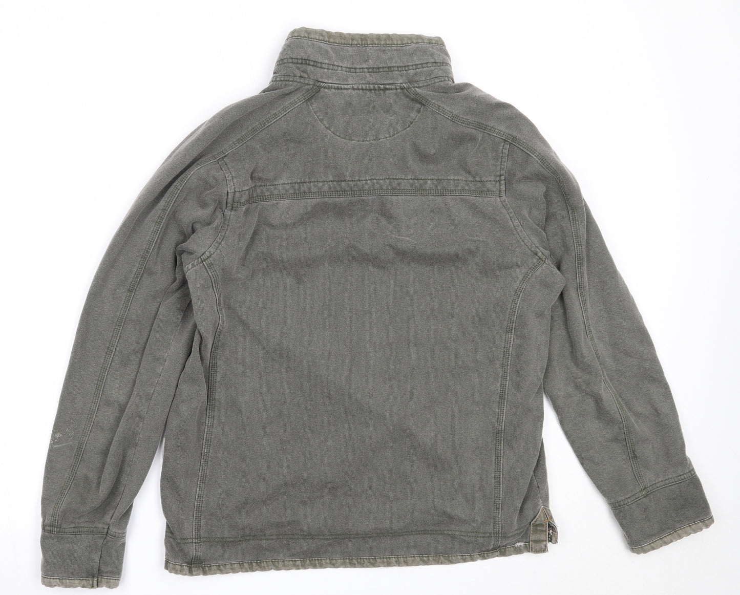 Regatta Mens Green  Cotton Henley Sweatshirt Size M