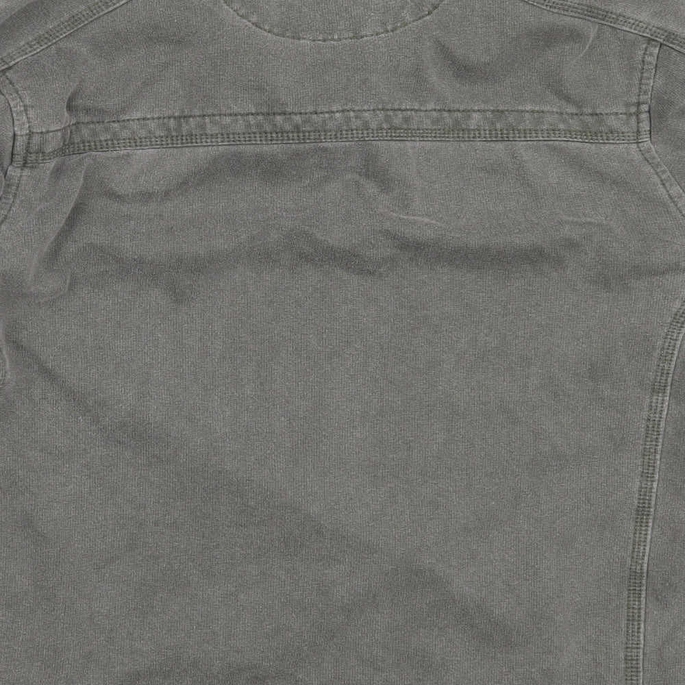 Regatta Mens Green  Cotton Henley Sweatshirt Size M