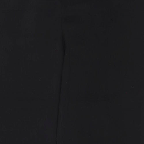 Papaya Womens Black  Polyester Trousers  Size 14 L28.5 in Regular