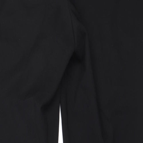 Papaya Womens Black  Polyester Trousers  Size 14 L28.5 in Regular