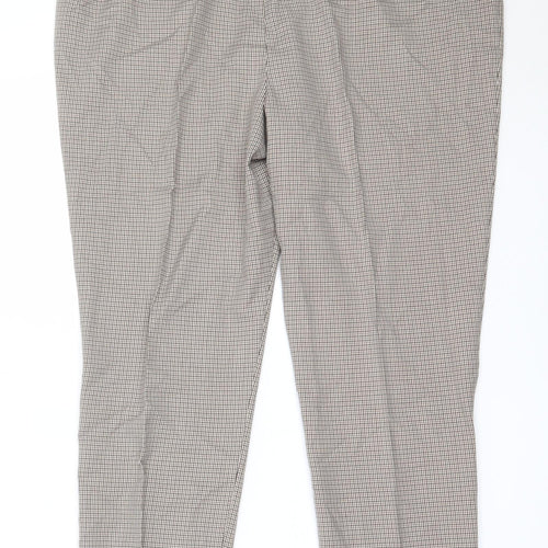 F&F Womens Beige  Polyester Trousers  Size 14 L27 in Regular