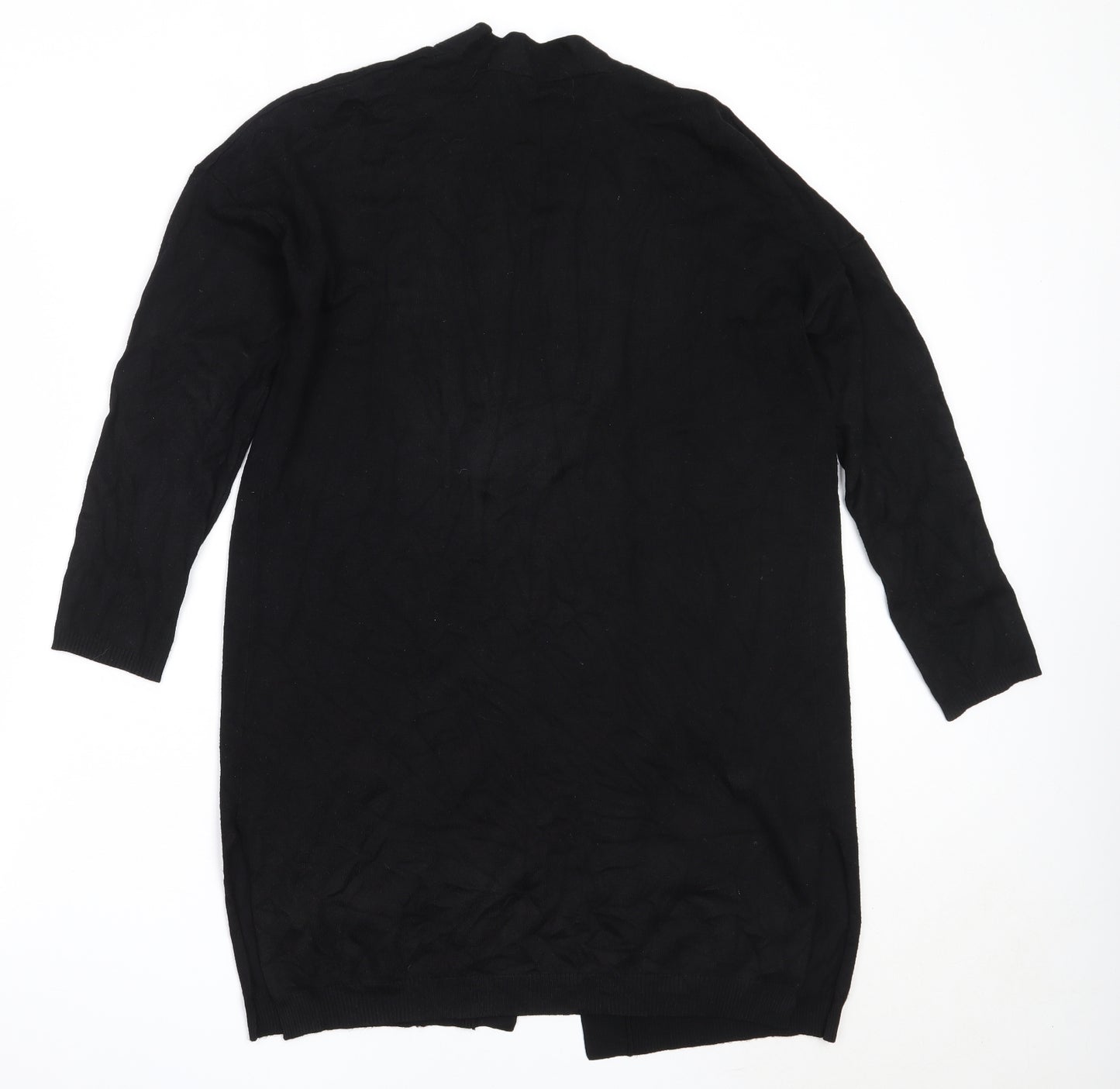 Peacocks Womens Black Round Neck  Viscose Cardigan Jumper Size M