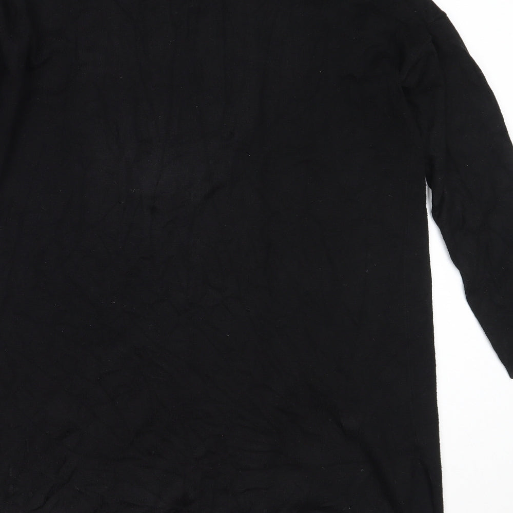 Peacocks Womens Black Round Neck  Viscose Cardigan Jumper Size M