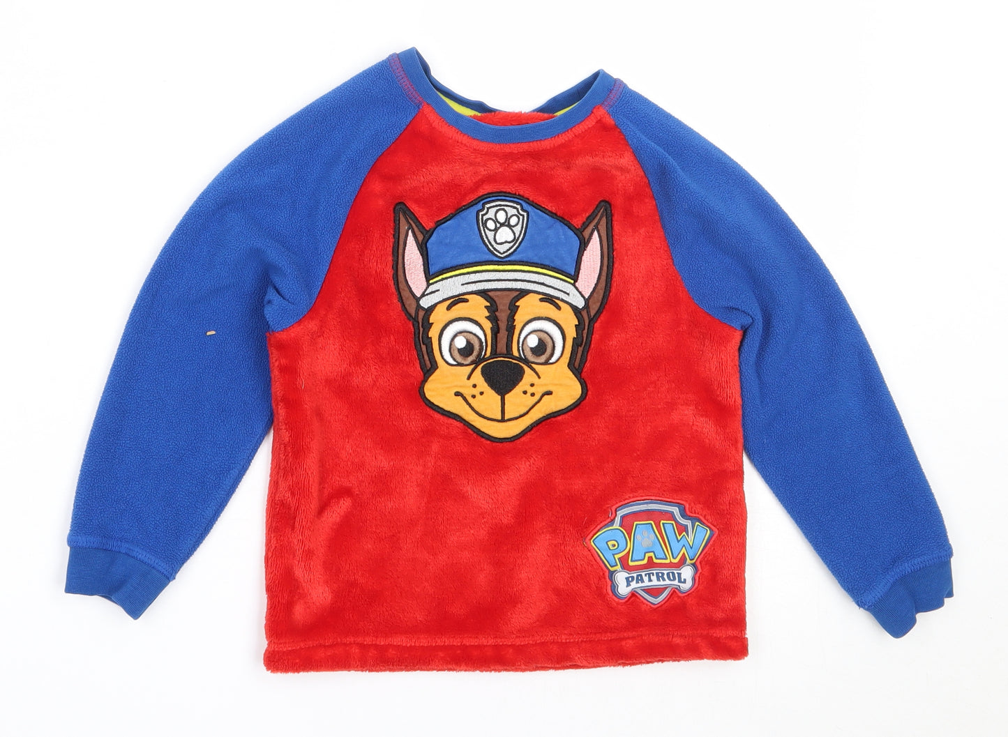 George Boys Red Solid Polyester  Pyjama Top Size 4-5 Years   - Paw Patrol