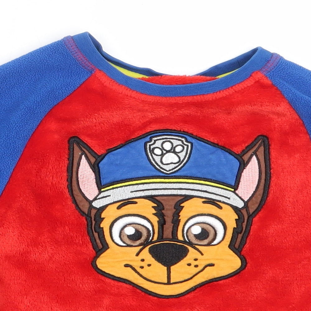 George Boys Red Solid Polyester  Pyjama Top Size 4-5 Years   - Paw Patrol
