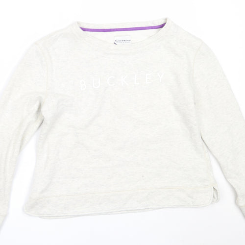Rupert & Buckley Womens Grey  Cotton Pullover Sweatshirt Size 14