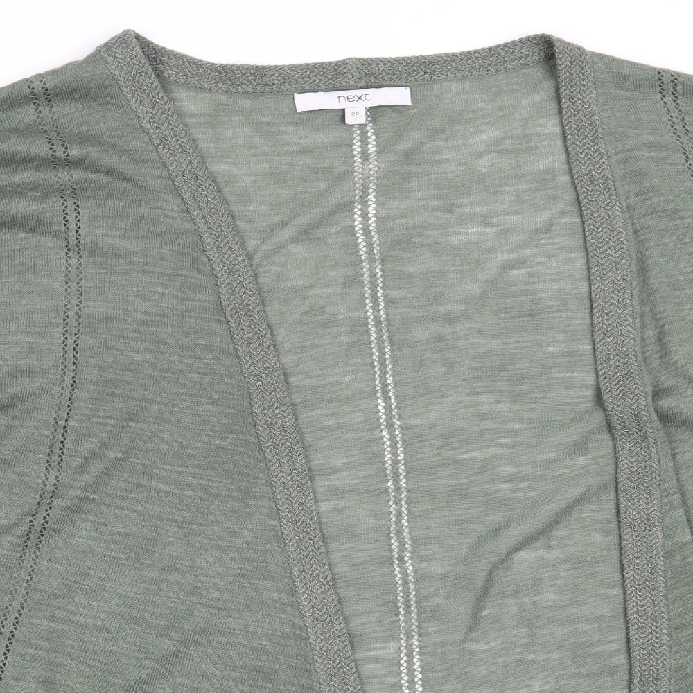 NEXT Womens Green Round Neck  Acrylic Cardigan Jumper Size 20