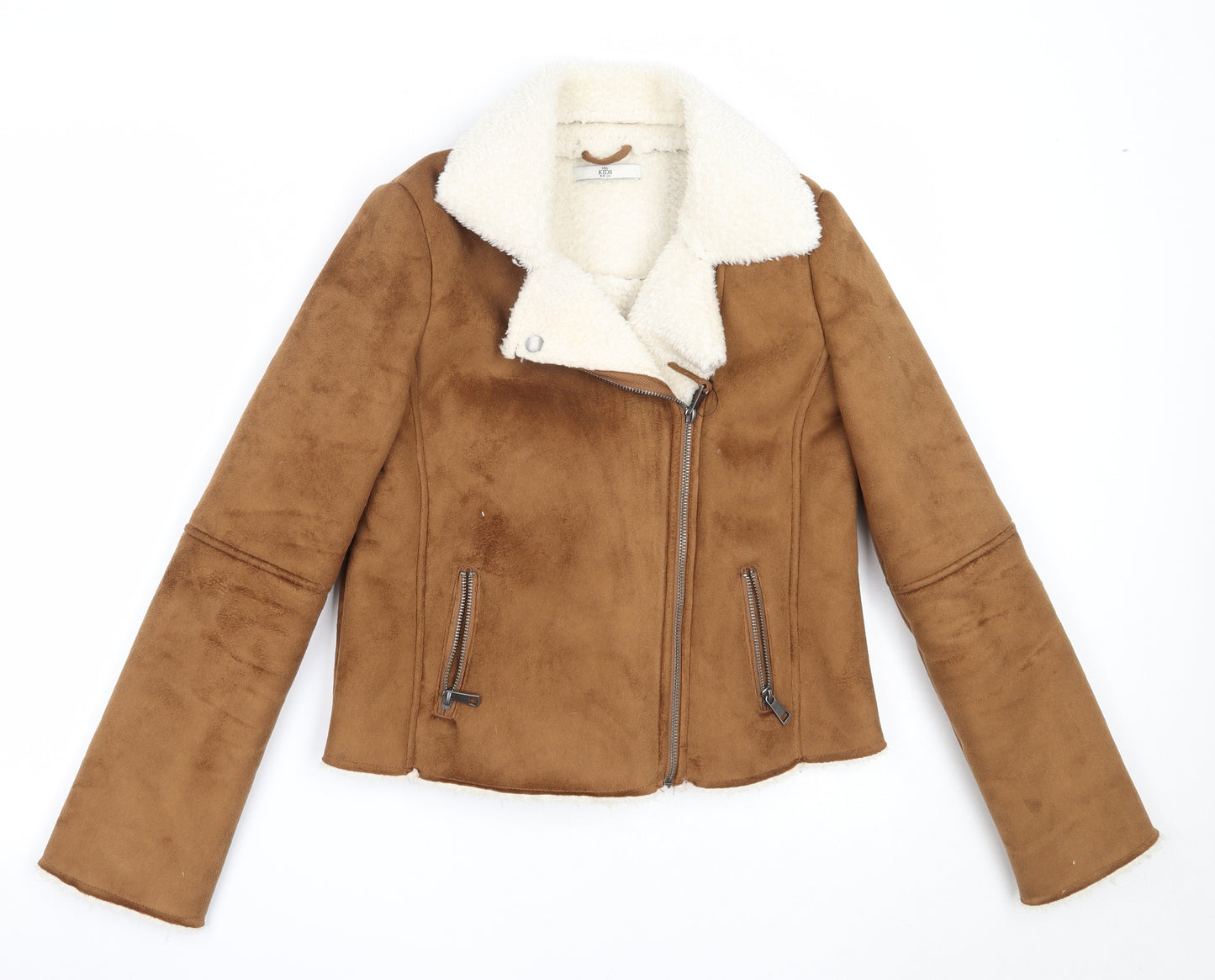 Marks and Spencer Girls Brown   Basic Coat Coat Size 11-12 Years