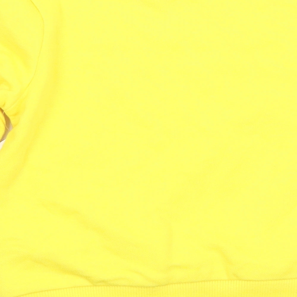 F&F Boys Yellow  Cotton Pullover Jumper Size 12-18 Months   - mr happy