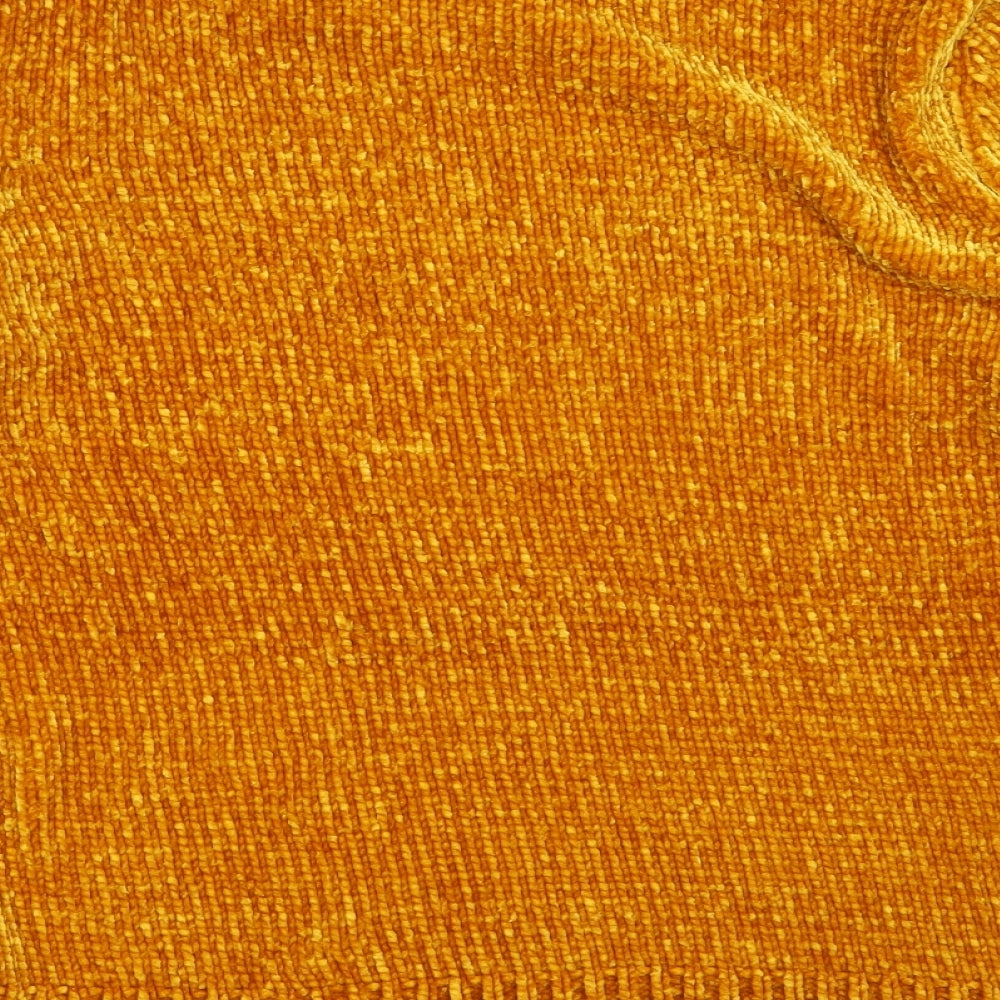 Bonmarché Womens Yellow Round Neck  Polyester Pullover Jumper Size 16