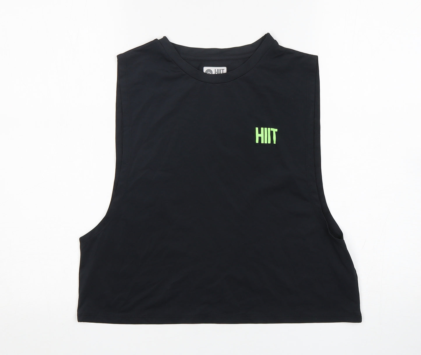 HIIT Womens Black  Polyester Basic Tank Size M Round Neck