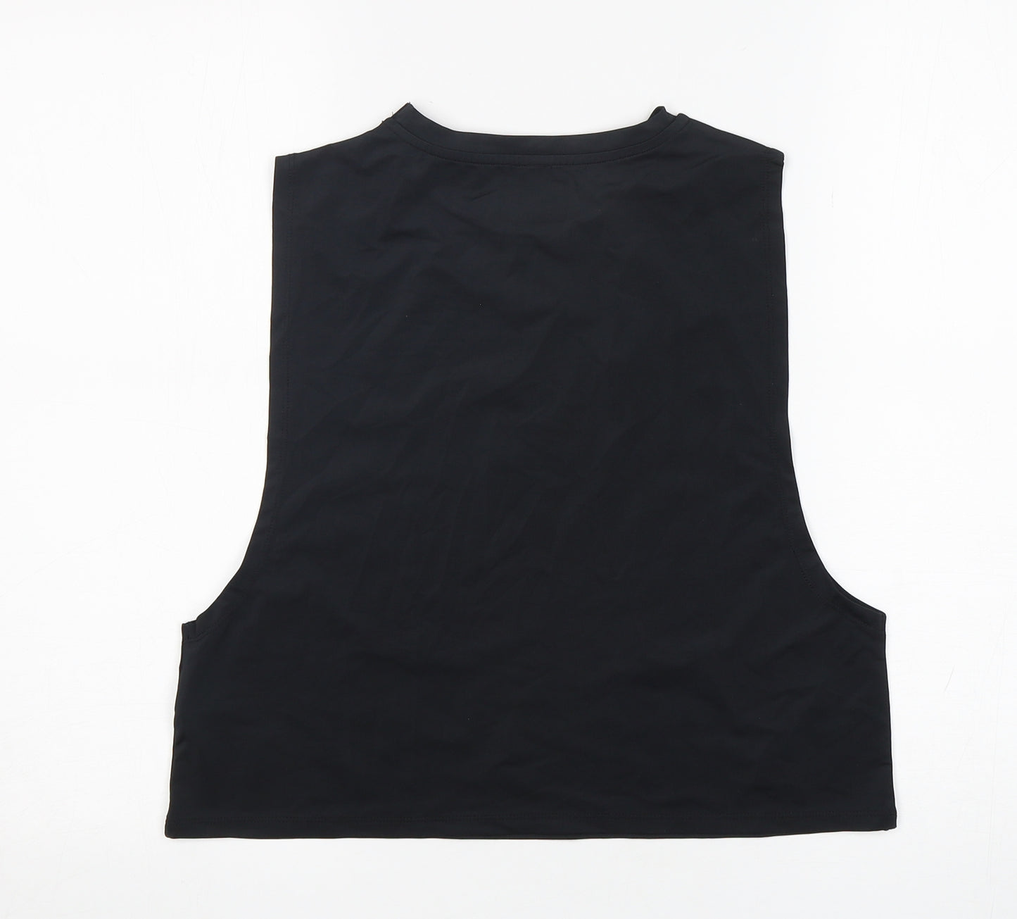 HIIT Womens Black  Polyester Basic Tank Size M Round Neck