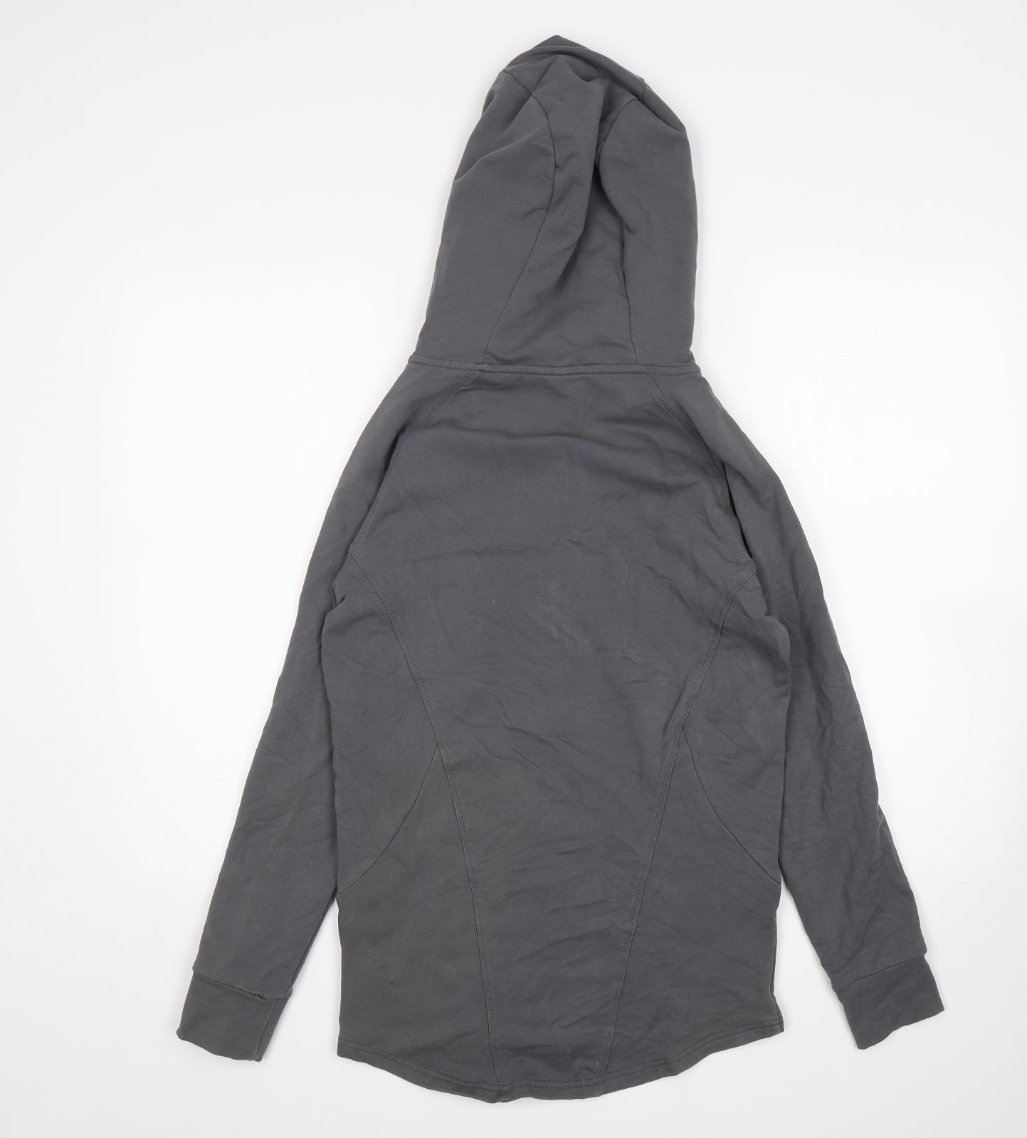 Physiq Mens Grey  Cotton Full Zip Hoodie Size S