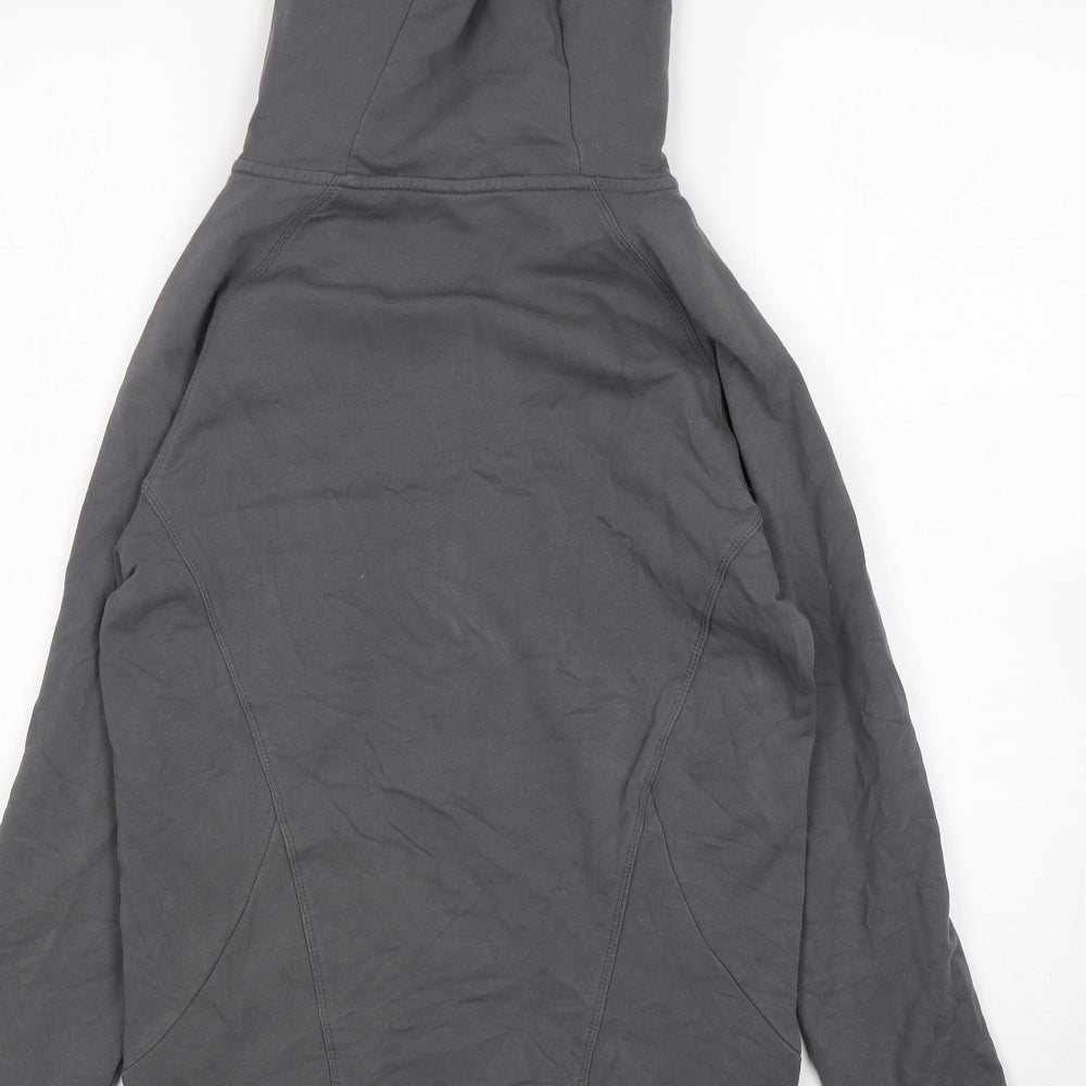 Physiq Mens Grey  Cotton Full Zip Hoodie Size S