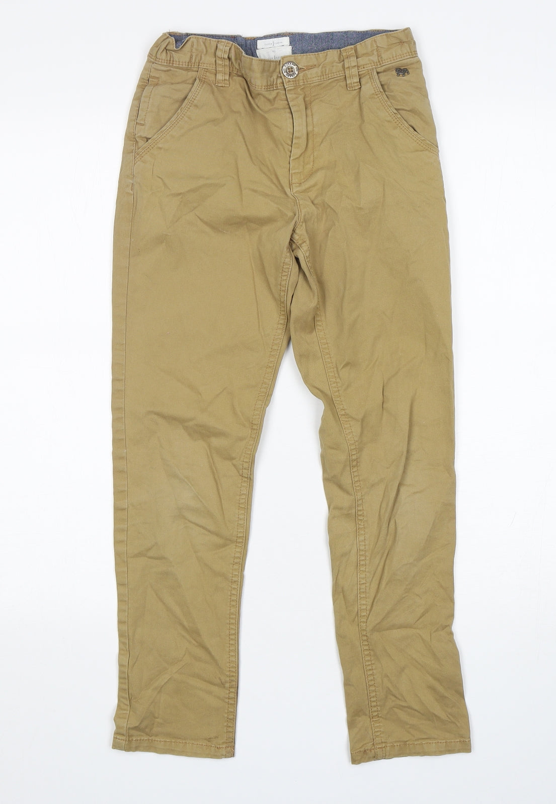 Jasper Conran Boys Beige  Cotton Straight Jeans Size 10 Years  Regular