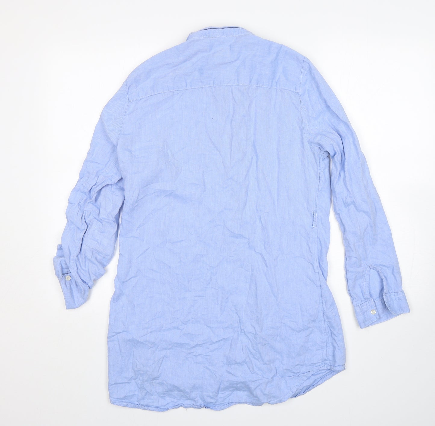 Atmosphere  Womens Blue  Cotton Basic Button-Up Size 12 Collared