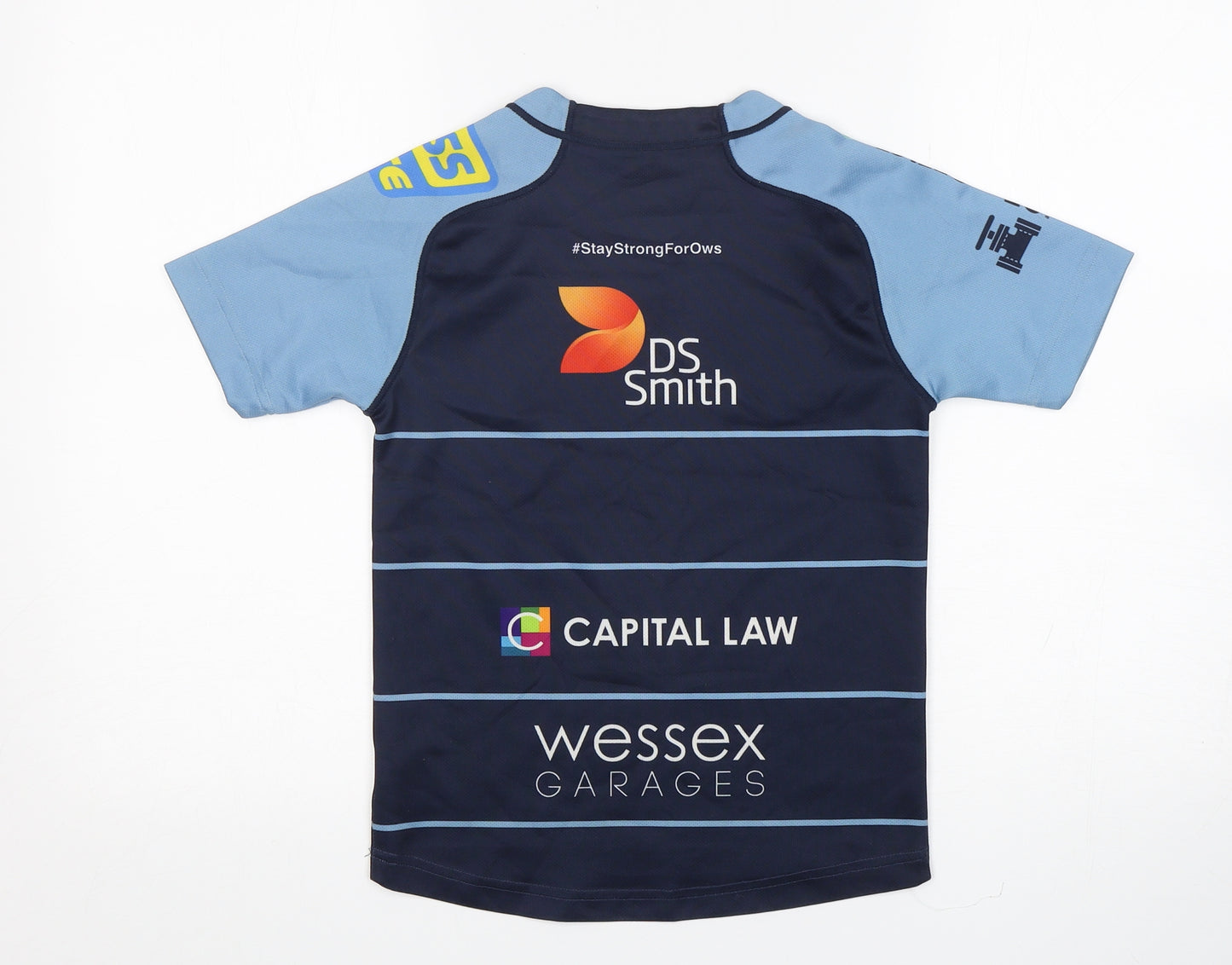 Canterbury Boys Blue   Basic T-Shirt Size 6 Years V-Neck  - Cardiff Blues