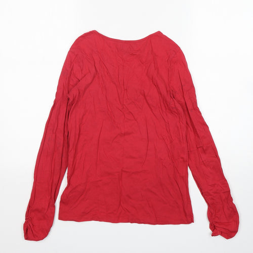 Gap Girls Red  Cotton Basic T-Shirt Size 12-13 Years Round Neck
