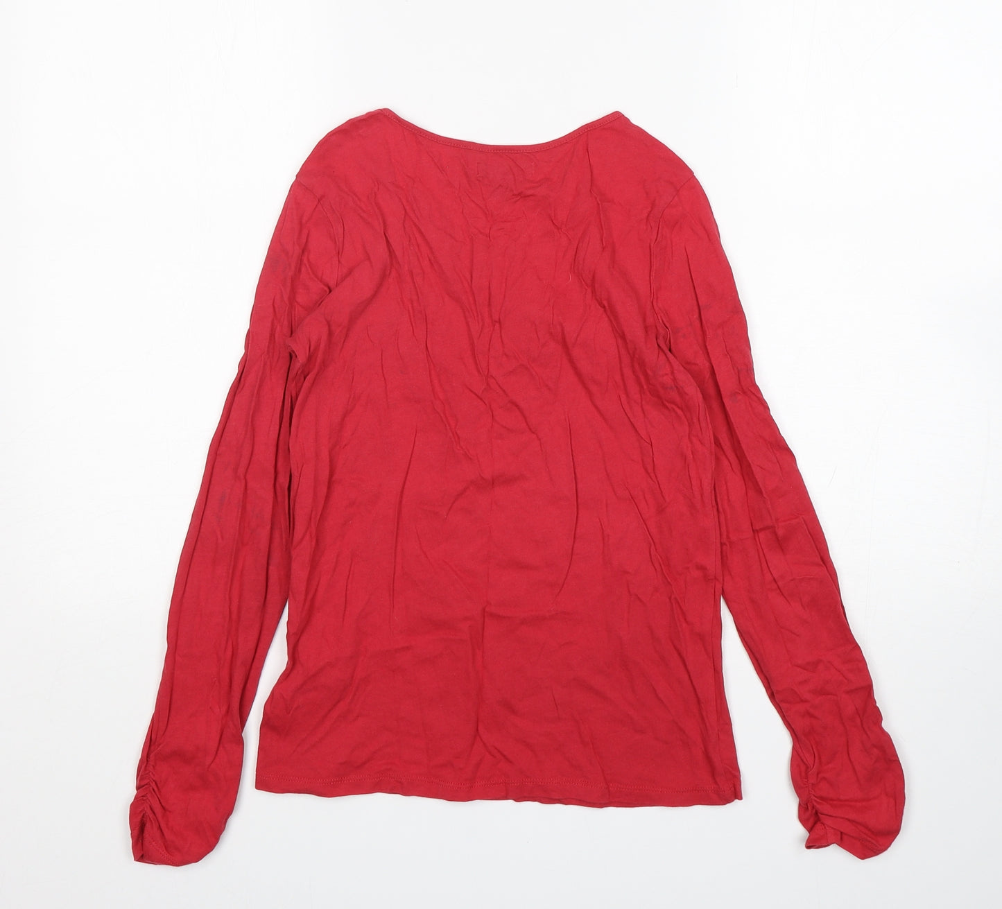 Gap Girls Red  Cotton Basic T-Shirt Size 12-13 Years Round Neck
