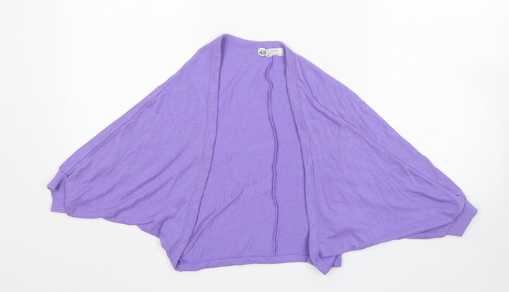 H&M Girls Purple V-Neck  Polyester Cardigan Jumper Size 11-12 Years