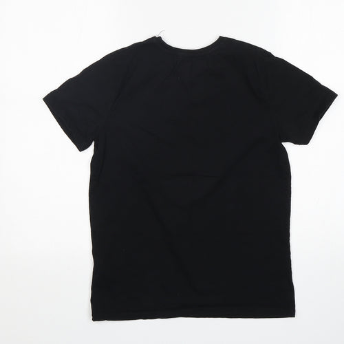 Primark Boys Black  Cotton Basic T-Shirt Size M Round Neck  - Fortnite