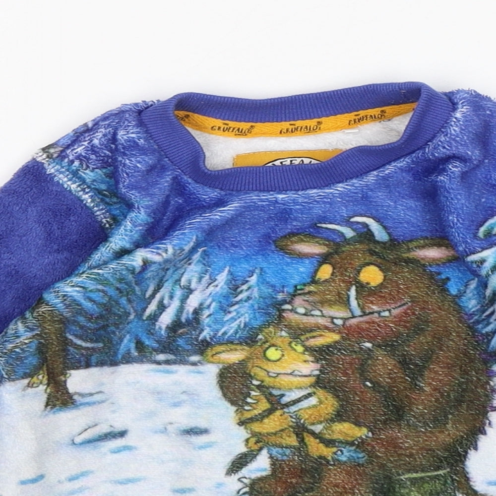 TU Boys Blue Round Neck  Polyester Pullover Jumper Size 2-3 Years   - the gruffalo