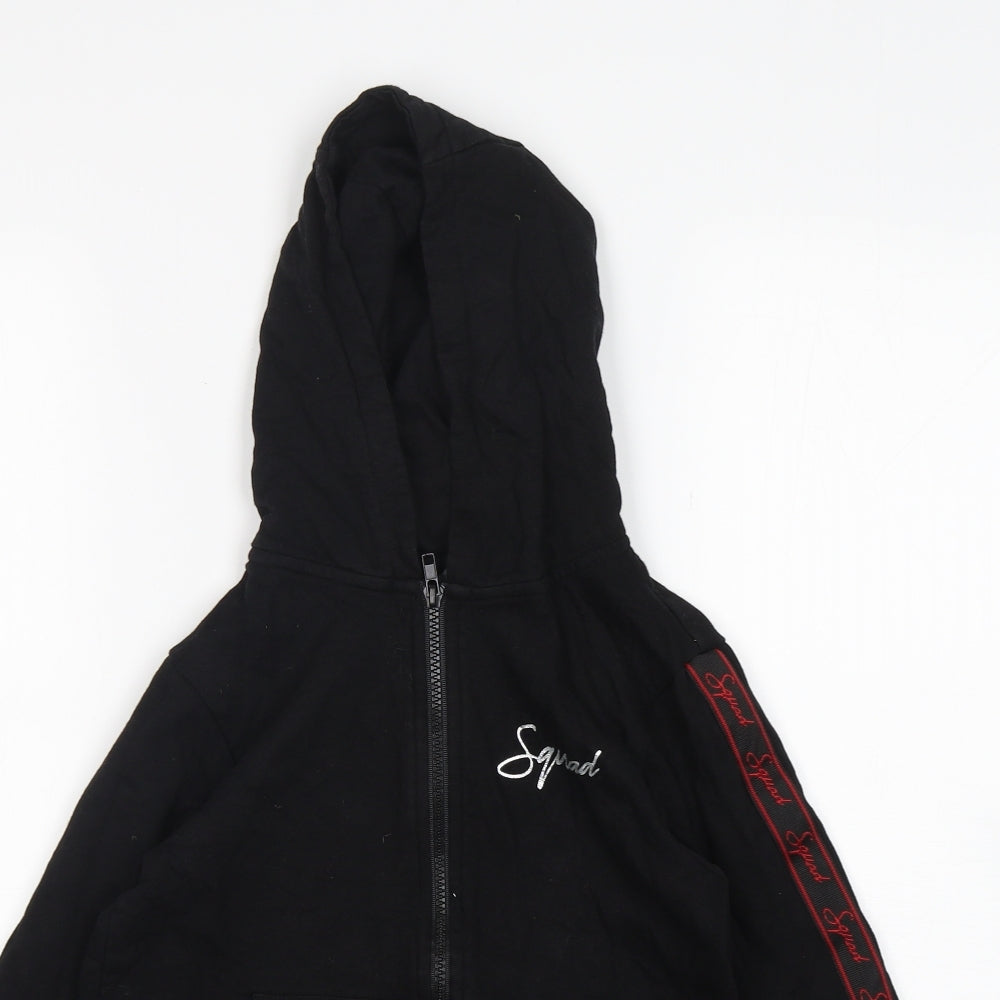 Studio Girls Black  Cotton Full Zip Hoodie Size 8-9 Years