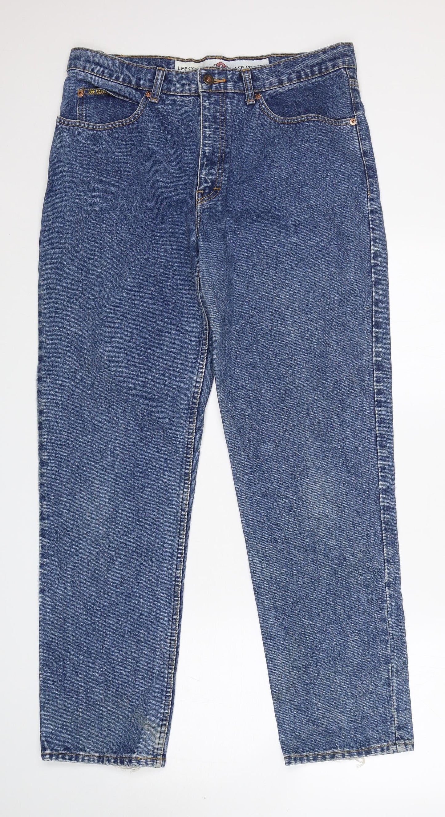 Lee Cooper Mens Blue  Cotton Straight Jeans Size 38 L32 in Regular