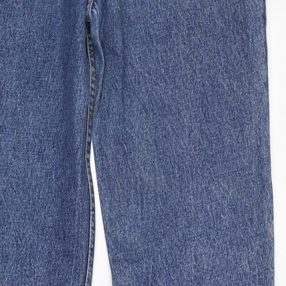 Lee Cooper Mens Blue  Cotton Straight Jeans Size 38 L32 in Regular