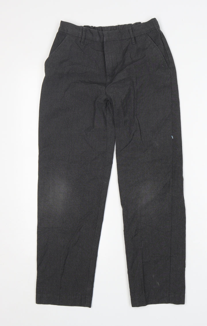 Lily & dan Boys Grey  Polyester Dress Pants Trousers Size 10-11 Years  Regular  - School Wear